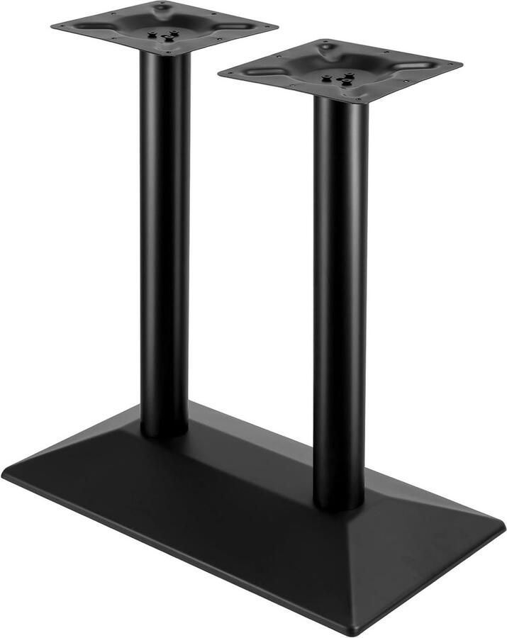 HMTM Tafelframe zwarte tafelpoten metalen tafelpoten hoogte 72 cm tafelpoten van dubbele stalen zuilen robuust voor eettafel of bureau