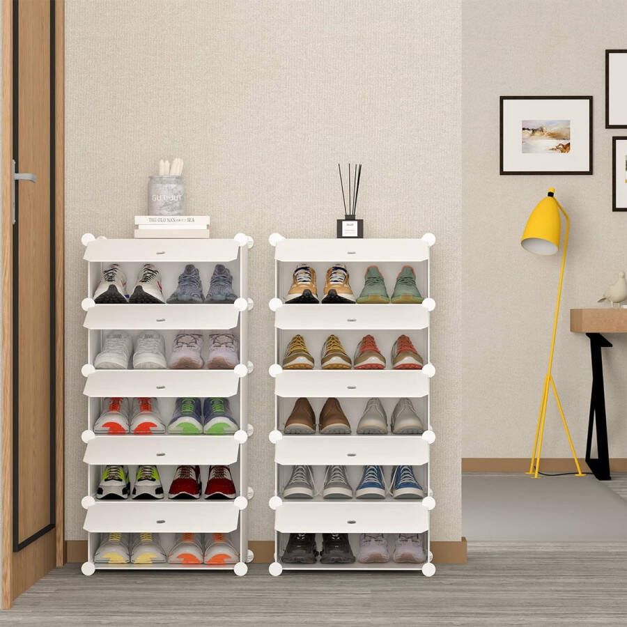 HMTM Schoenenrek 10 niveaus schoenenrek kunststof schoenenrek organizer voor hal slaapkamer entree WZL02-FY-XG12100110