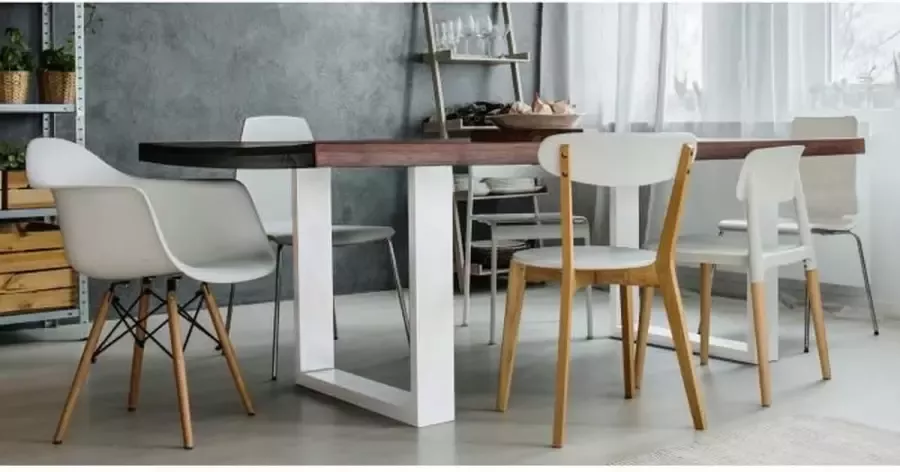 HMTM Set van 2 DIY metalen tafelpoten voor eettafels bureaus salontafels banken Inclusief zwart industrieel en wit Eenvoudig te monteren 70 72cm wit HM-YAHEE-462899