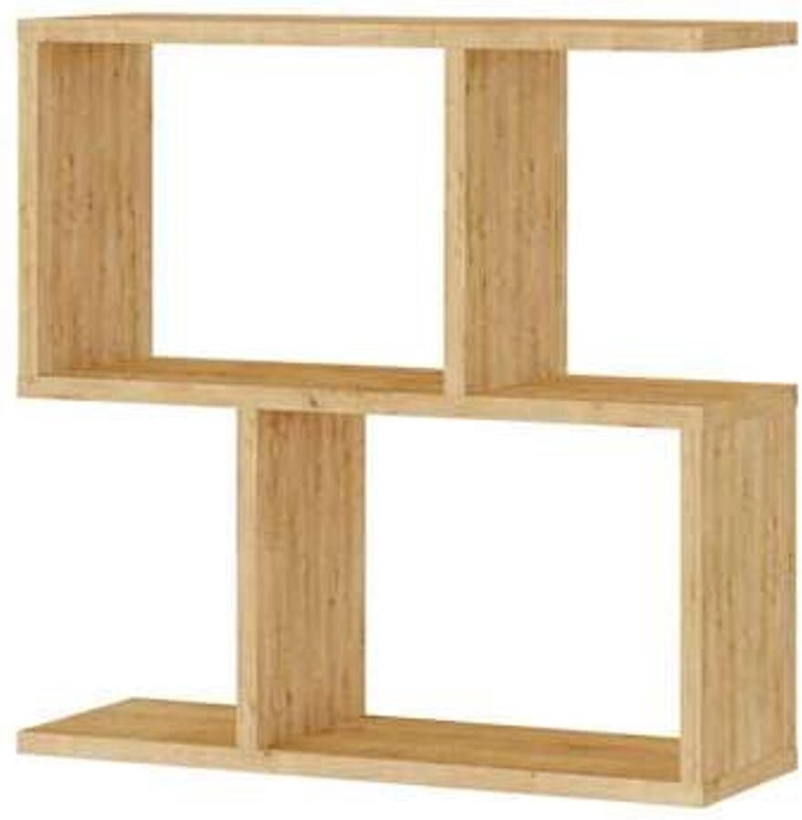 Hocus Picus 2-Lagen Opbergtafel – Multifunctionele C-Tafel 60x60x19 5 cm – Bijzettafel voor Woonkamer Slaapkamer & Kantoor – Eiken
