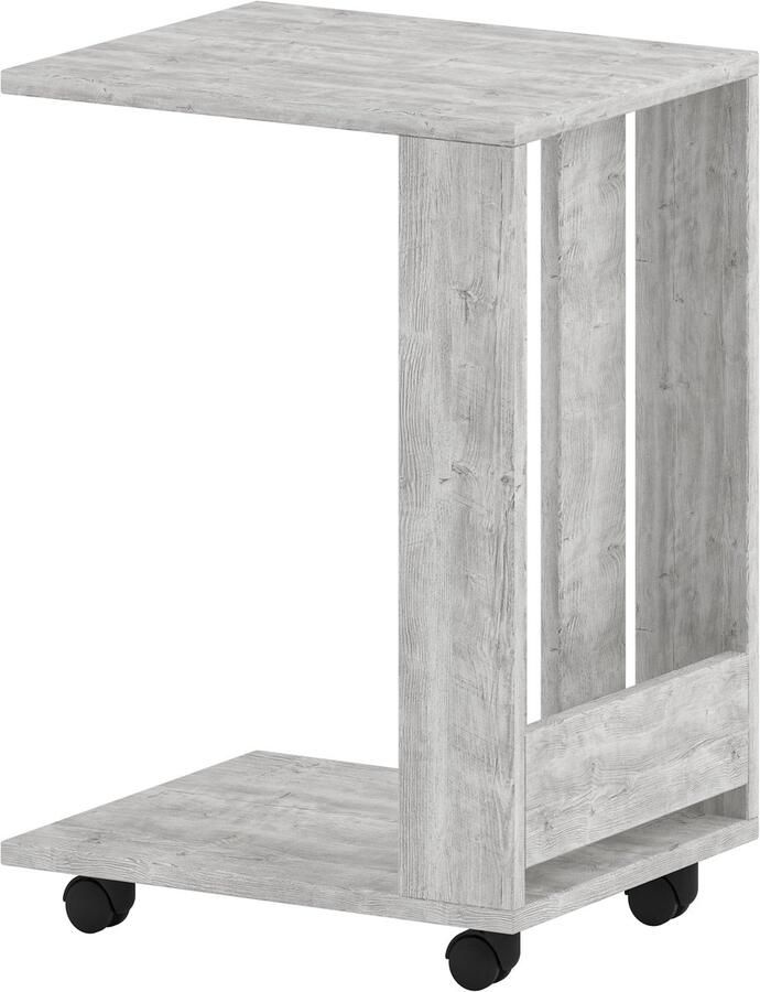 Hocus Picus Hocuspicus Salontafel met Abstract Design voor Woonkamer of Kantoor – Verkrijgbaar in Kleuren – Bijzettafel Hoektafel – 80 x 50 x 27 cm Antiekwit