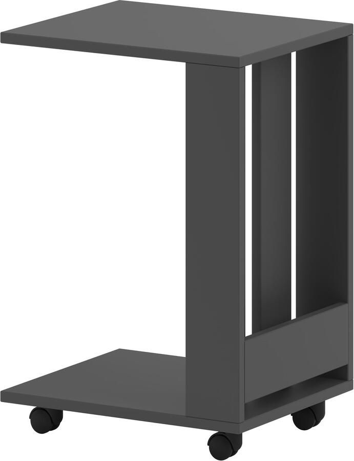 Hocus Picus Hocuspicus Salontafel met Abstract Design voor Woonkamer of Kantoor – Verkrijgbaar in Kleuren – Bijzettafel Hoektafel – 80 x 50 x 27 cm Antraciet