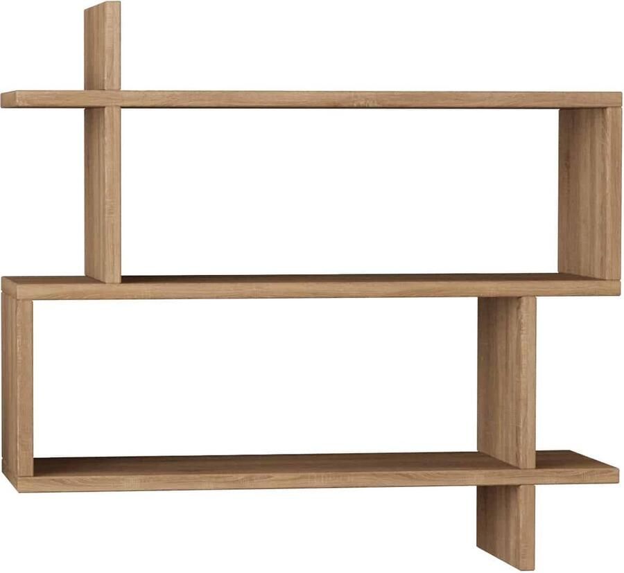 Hocus Picus Hocuspicus Wandplank – Zwevend Wandrek in Rechthoekig Modern Design – Boekenplank & Decoratief Opbergsysteem – Voor Slaapkamer Woonkamer Badkamer & Keuken – Eenvoudige Montage – Eiken