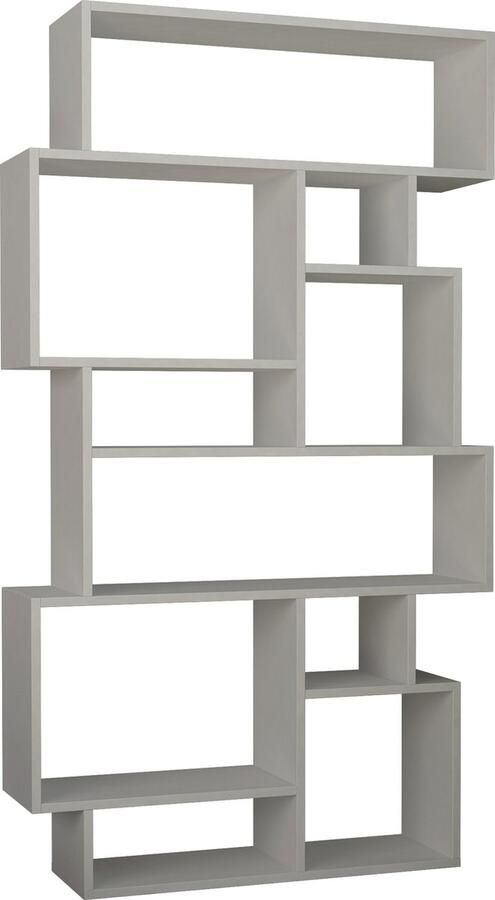Hocus Picus Karmato Boekenkast met 10 Niveaus – Moderne Staande Plank voor Slaapkamer Kantoor of Woonkamer – Verticaal en Horizontaal te Gebruiken – 96 x 26 x 169 cm (Wit)
