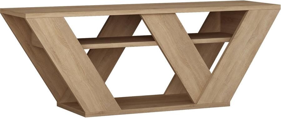Hocus Picus Moderne TV-Meubel voor Woonkamer – Geschikt voor TV s tot 42 Inch Duurzaam Hout Materiaal 110x30x40 cm Makkelijk te Monteren & Schoon te Maken Eiken