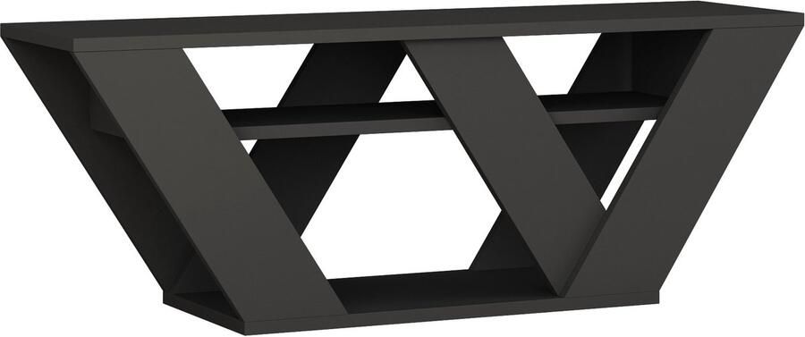 Hocus Picus Moderne TV-Meubel voor Woonkamer – Geschikt voor TV s tot 42 Inch Engineered Wood 110x30x40 cm Makkelijk te Monteren & Schoon te Maken Antraciet