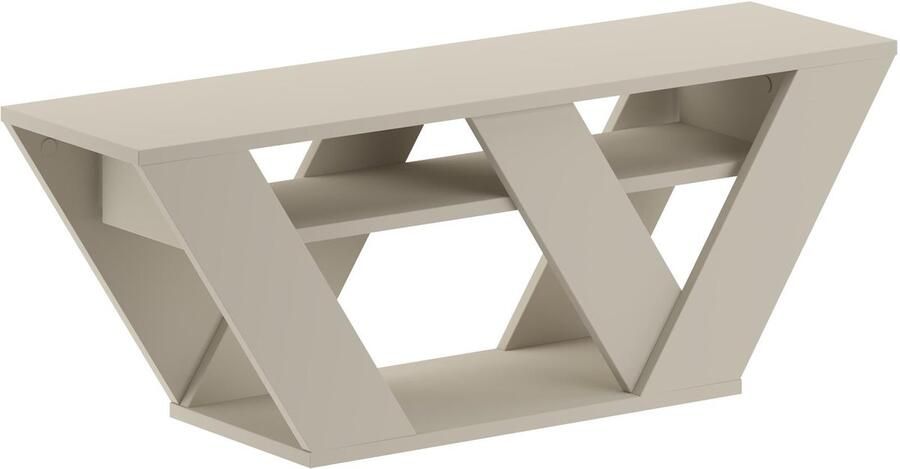 Hocus Picus Moderne TV-Meubel voor Woonkamer – Geschikt voor TV s tot 42 Inch Engineered Wood 110x30x40 cm Makkelijk te Monteren & Schoon te Maken Zandsteen