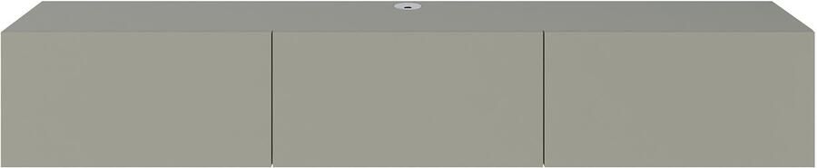 Hocus Picus Zwevende TV-Meubel met 3 Deuren & Verborgen Bevestiging – Moderne Wandkast voor Opslag & Organisatie – Geschikt voor TV s tot 70 inch – 180×30×30 cm (Ash Green)