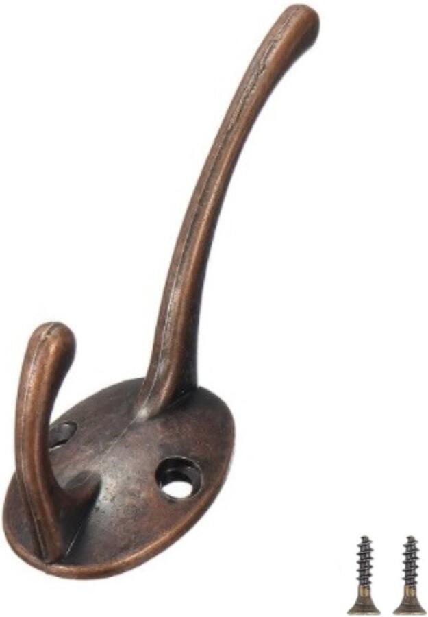 Hoexs Jashaak + 2 schroefjes Ophanghaak Ophanghaken Kapstokhaak Handdoek haak Kapstok haken Kapstokhaken Kapstokken |Haak Brons - Foto 2