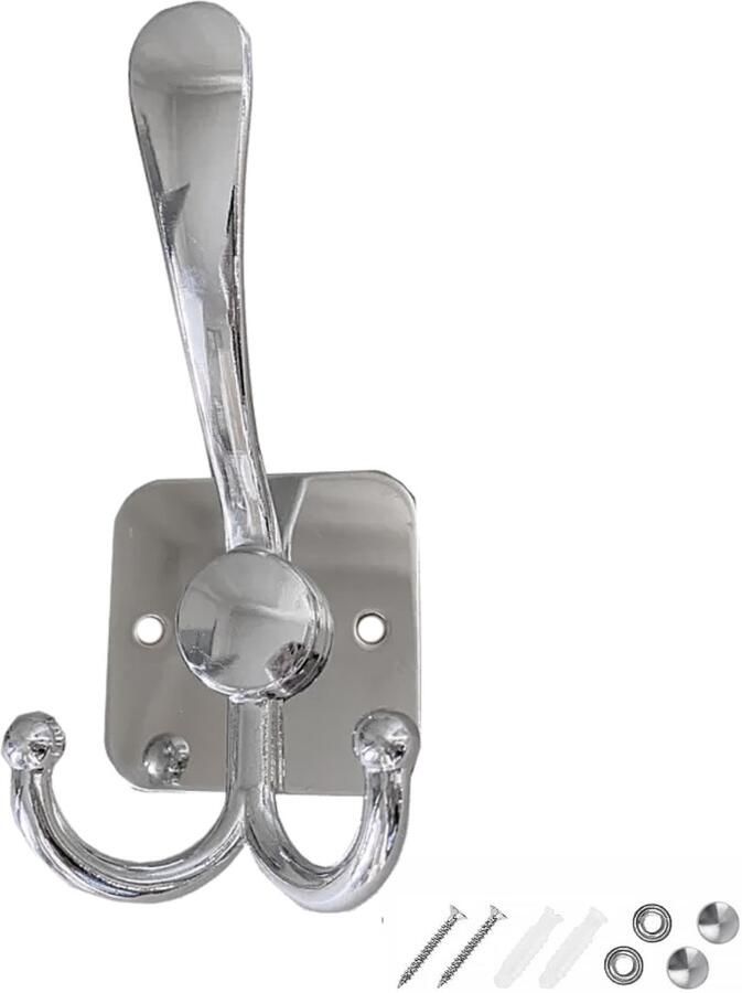 Hoexs Kapstokhaak RVS inclusief schroefjes Ophanghaken Ophanghaak Jashaak Kapstok haken Kapstokhaken Kapstokken Haak zilver| Handdoek haak