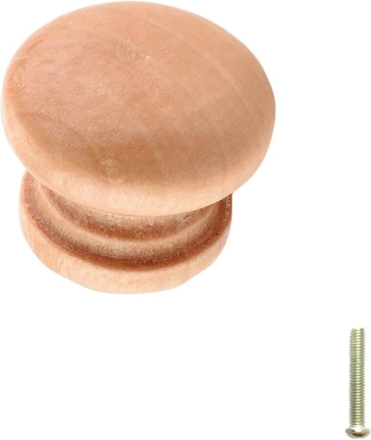 Hoexs Kastknoppen Meubelknop Hout inclusief bevestigingsbout| 25mm Meubelhandvat Kastknop Industriële Keukengreep Hand Grepen Knop Robuust Deurgreep Staal Strak Meubelbeslag schuifdeur Meubelknoppen Handvat Greep Schuifdeurgreep