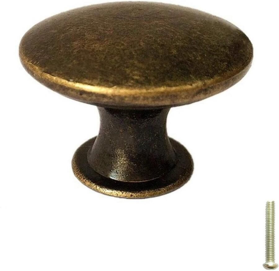 Hoexs Meubelknoppen Kastknoppen inclusief bevestigingsbout| 3cm Meubelhandvat Kastknop Industriële Keukengreep Hand Grepen Knop Robuust Deurgreep Staal Metaal Strak Meubelbeslag schuifdeur Handvat Greep Meubelknop Antiek