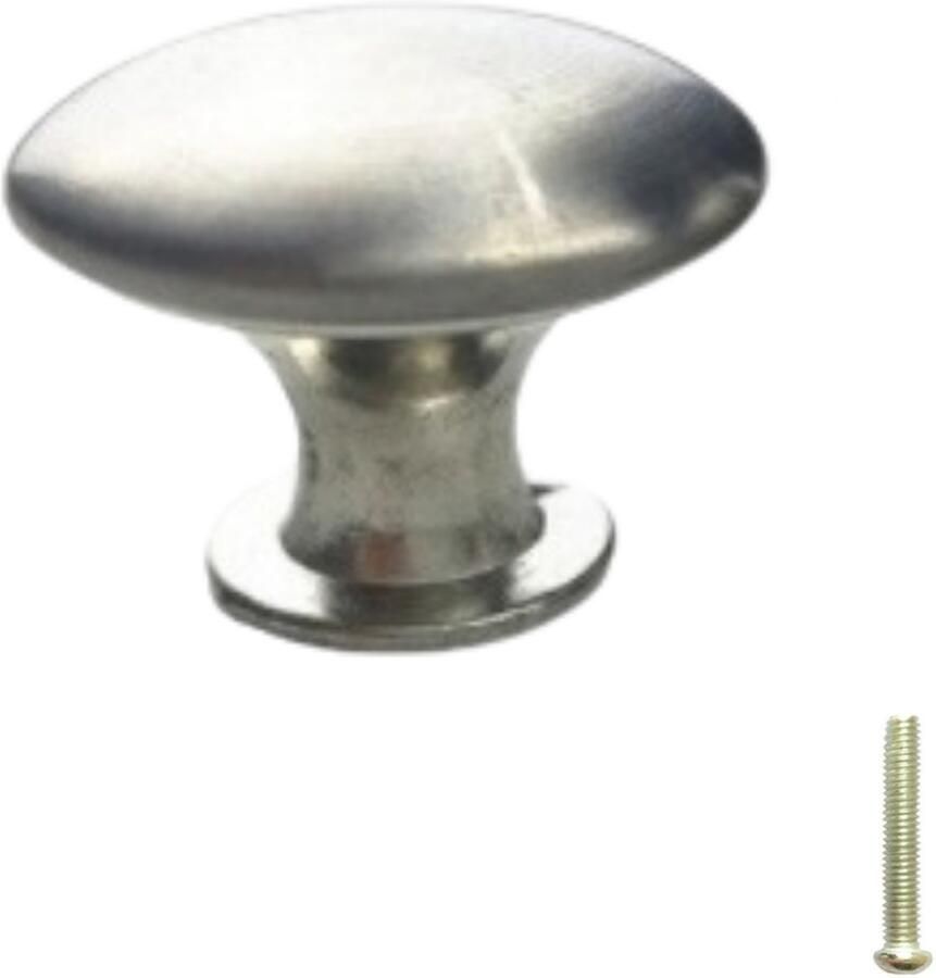 Meubelbeslag Kastknop Meubelknoppen rvs inclusief bevestigingsbout 30mm Kastknoppen Meubelhandvat Landelijke greep Industriële Keukengreep Hand Grepen Knop Robuust Deurgreep Staal Metaal Strak Meubelknop Handvat Greep