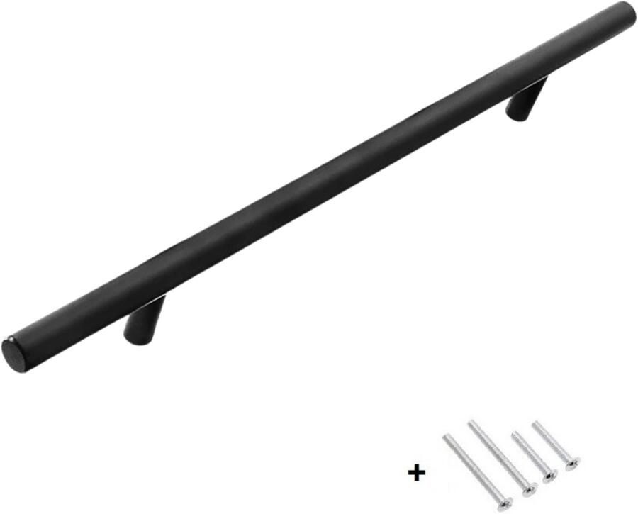 Hoexs Zwarte Meubelgreep 35cm – Hartafstand 224mm – Ronde Handgreep