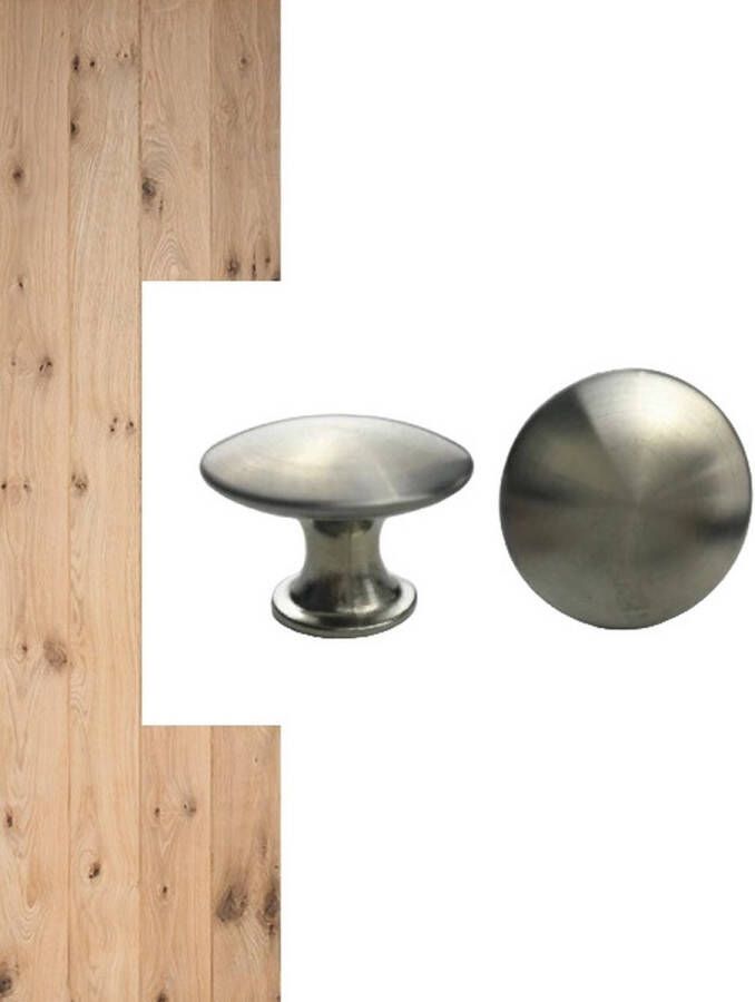 Meubelbeslag Kastknop Meubelknoppen rvs inclusief bevestigingsbout 30mm Kastknoppen Meubelhandvat Landelijke greep Industriële Keukengreep Hand Grepen Knop Robuust Deurgreep Staal Metaal Strak Meubelknop Handvat Greep - Foto 2