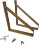 Hoexs Plankdragers Industrieel Goud Voor Plank 20cm Inclusief pluggen en schroeven Metaal Industriële Wandplank - Thumbnail 1