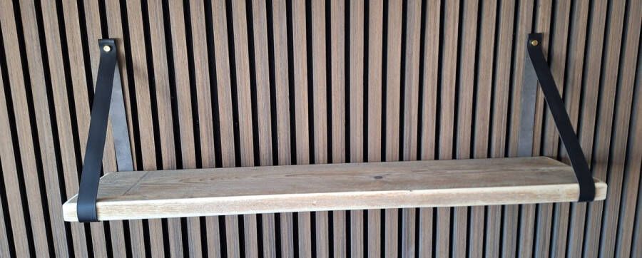 Meubelbeslag Hoexs Plankdragers Leer Zwart 90cm Inclusief Luxe Bevestingsmateriaal Plankdragers Wandplank Industrieel Legplankdrager Schapdrager Boekenrek