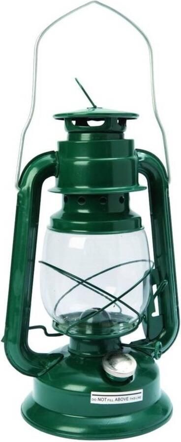 Hofftech Stormlantaarn 30 cm Groen olielamp petroleumlamp olie lamp stormlamp (excl. lampolie)