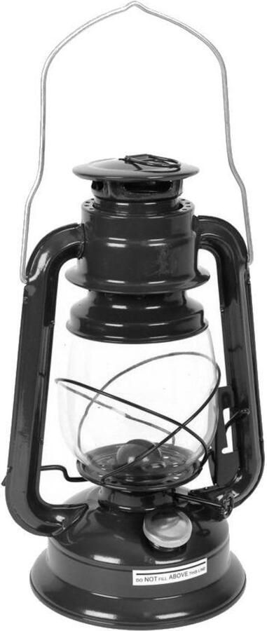 Hofftech Stormlantaarn 30 cm Zwart olielamp petroleumlamp stormlamp olie lamp (excl. lampolie)