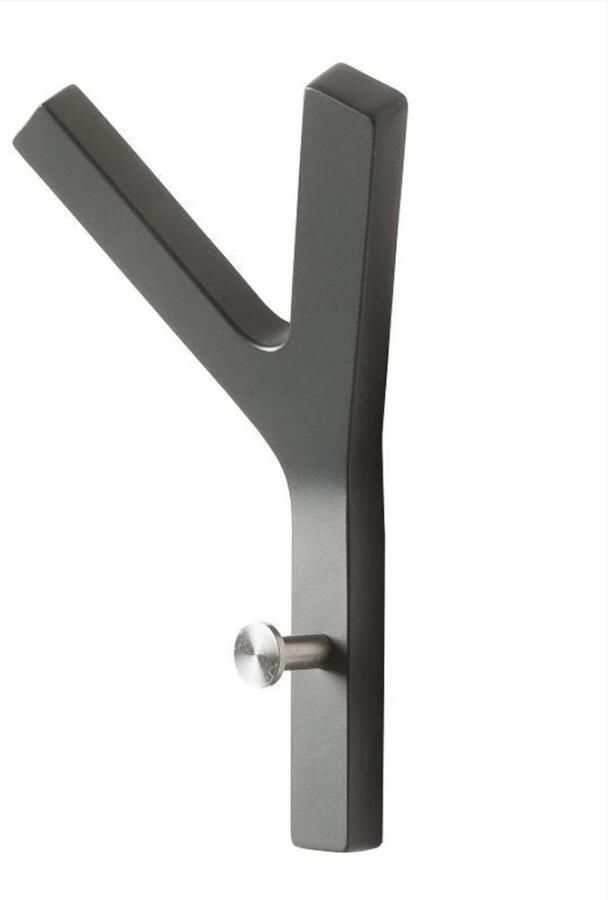 Hoigaard Y-Haak Antraciet – Scandinavische design kapstokhaak van gelakt hout (36 cm)