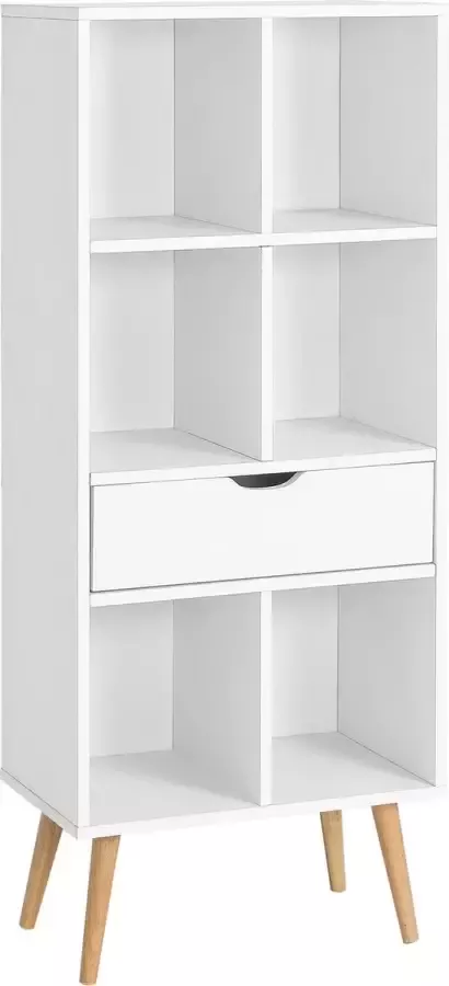 Homager Boekenkast- Opbergkast – Slaapkamer Meubel – Dressoir Met 6 Lades – Houten Opbergkast Brede Toepassing Grote Opslagruimte