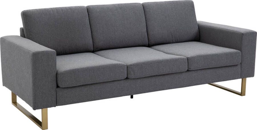 Homcom Bank gestoffeerde 3-zitsbank tv-fauteuil gestoffeerde bank loungebank kussen 833-519