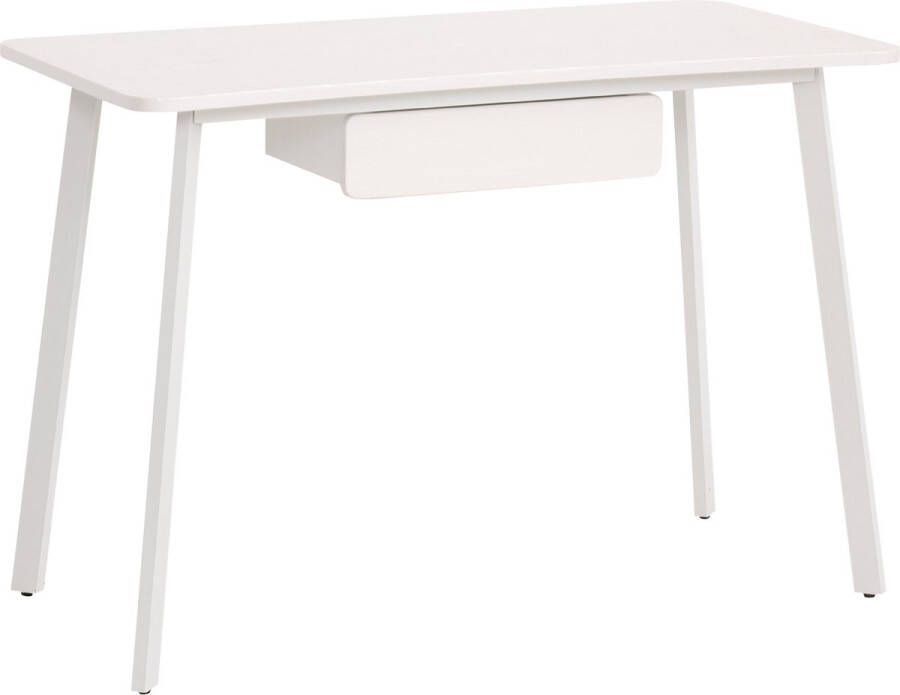 Homcom Bureau computertafel bureau elegant design MDF + staal wit 120x60x76cm 836-197