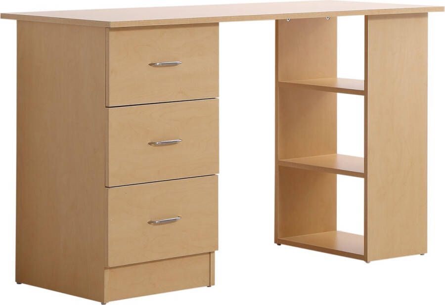 Homcom Bureau computertafel kastje met lades kantoortafel werktafel 2 kleuren 836-068