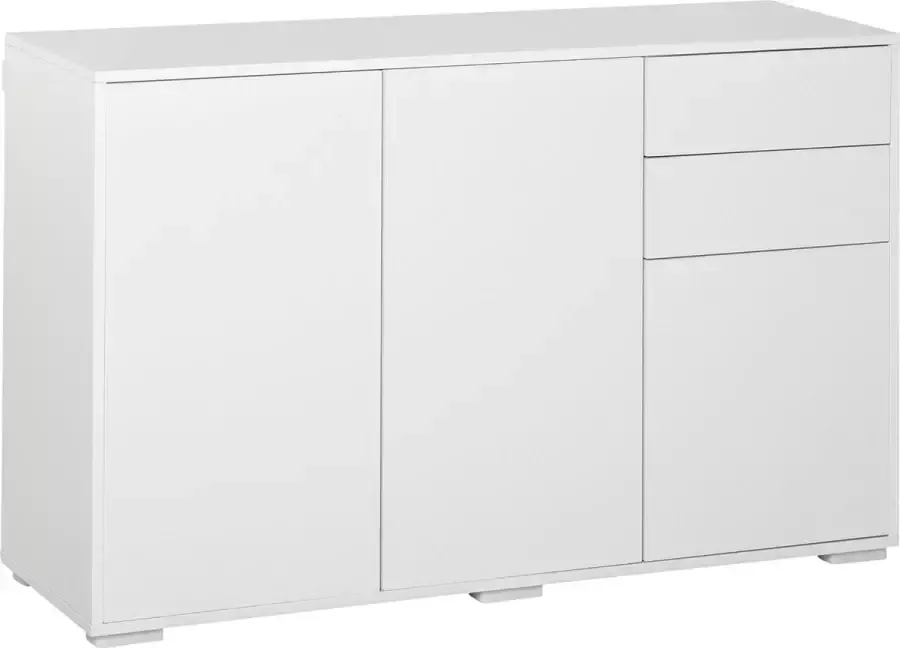 Homcom Dressoir keukenkast 2 lades 3 deuren woonkamer badkamer 838-077