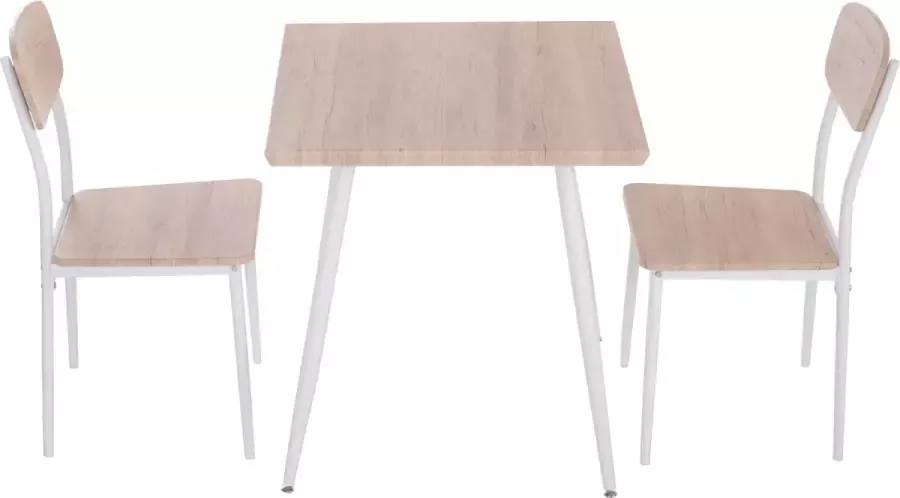 Homcom Eetset 2 stoelen eetkamergarnituurset eettafelset zitgroep tafelset 835-086 - Foto 4