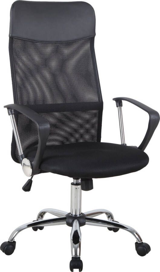 Homcom Ergonomische kantoorstoel gamestoel draaistoel gaming stoel schuimstof netstof zwart A2-0093 - Foto 4