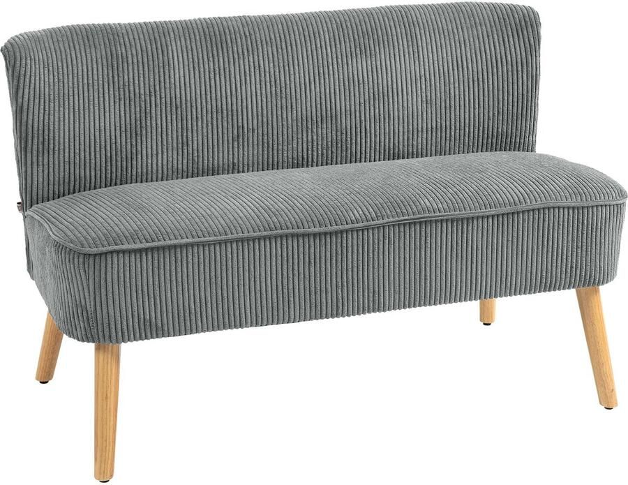 Homcom 2-Zitsbank gestoffeerd Onderhoudsvriendelijk Grijs