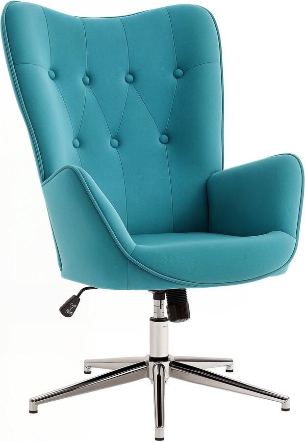 Homcom -Accentstoel-Polyester-66x73x111 5cm-Blauw