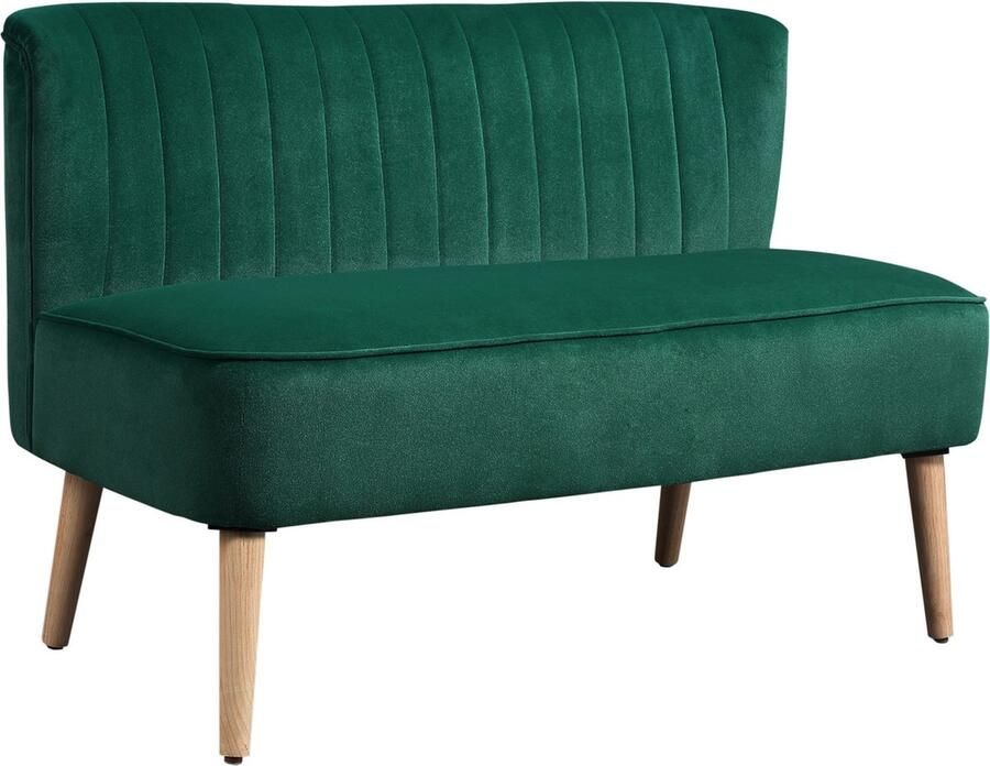 Homcom Sofa 2-zitter bank stoffen sofa zitmeubel gestoffeerde sofa loungebank breed donkergrijs 833-524V05