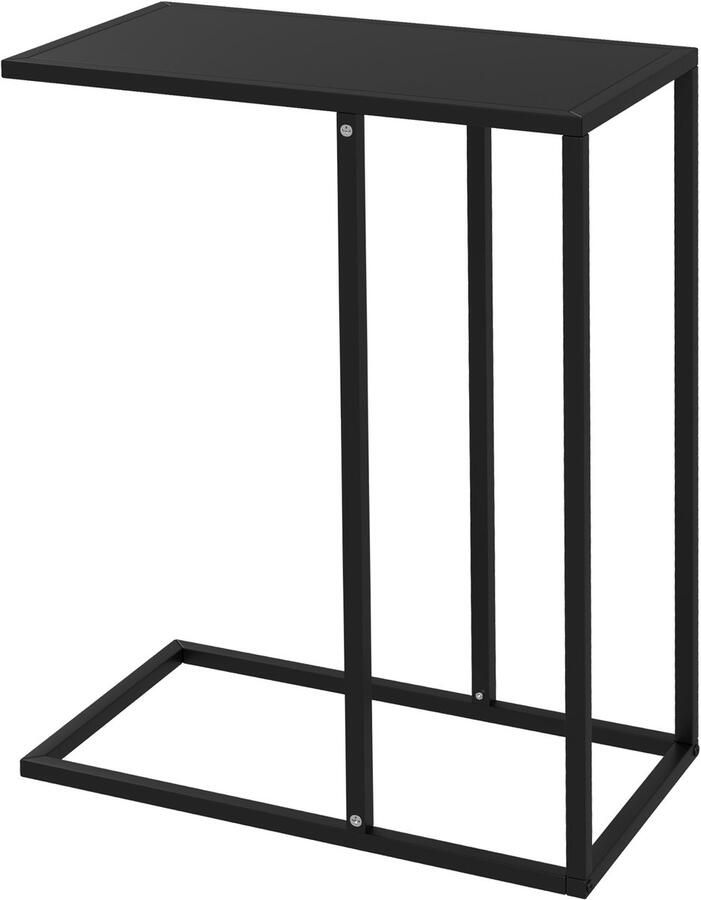 Homcom bijzettafel staal 46L x 26B x 60H cm zwart