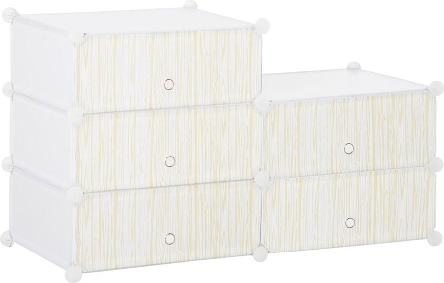 Homcom DIY Schoenenkast Kunststof Staal Wit