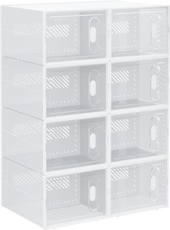 Homcom DIY schoenenkast kunststof transparant 25B x 35T x 19H cm