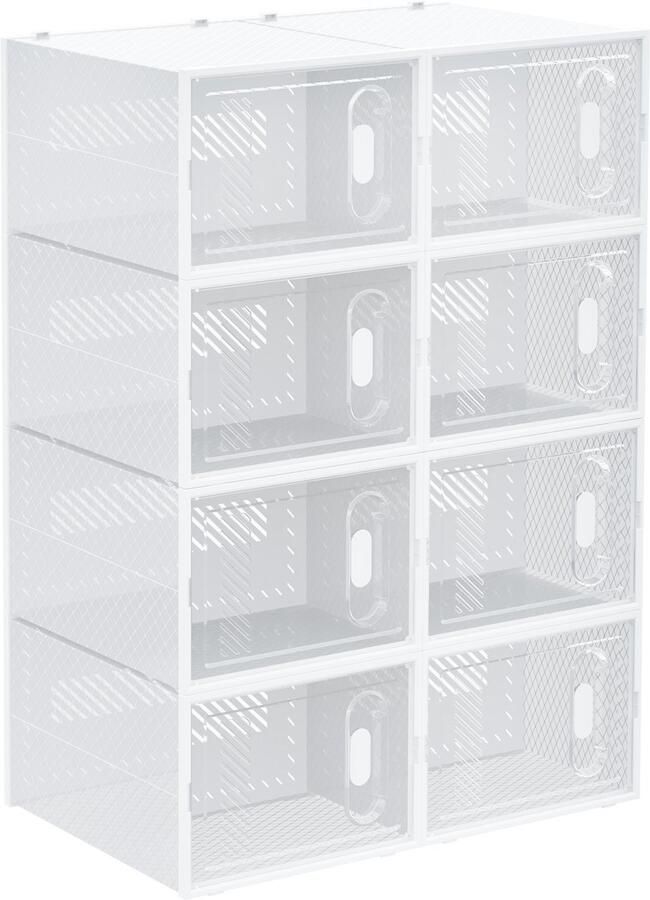 Homcom DIY schoenenkast kunststof transparant 28L x 36B x 21H cm