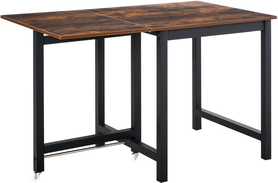 Homcom Eettafel Spaanplaat Metaal Bruin