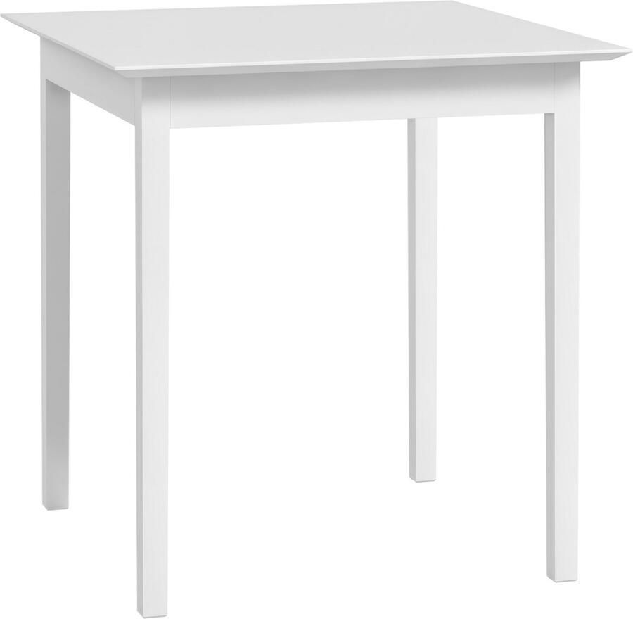 Homcom eettafel van dennenhout 75L x 75B x 76H cm wit