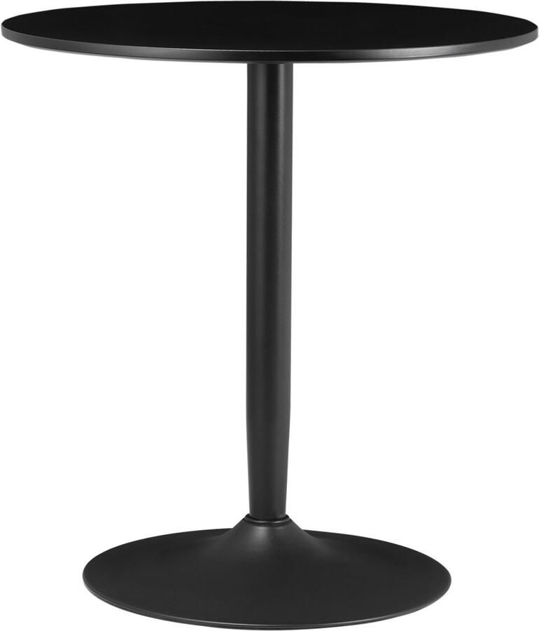 Homcom eettafel van MDF en staal 70L x 70B x 75H cm zwart