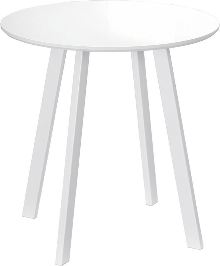 Homcom Eettafel van MDF en Staal 72L x 72B x 75H cm Wit