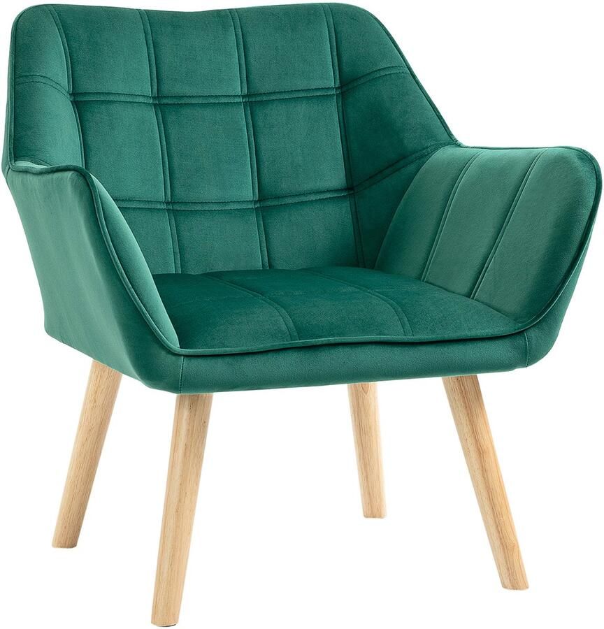 Homcom fauteuil fluweellook duurzaam skandi design