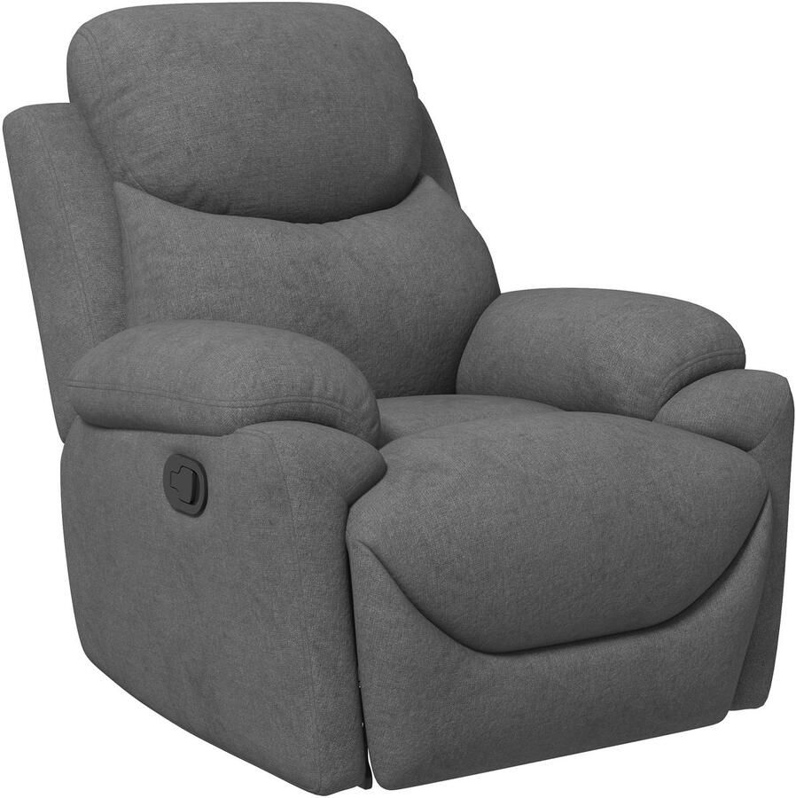 Homcom Fauteuil Verstelbare Rugleuning Staal Grijs