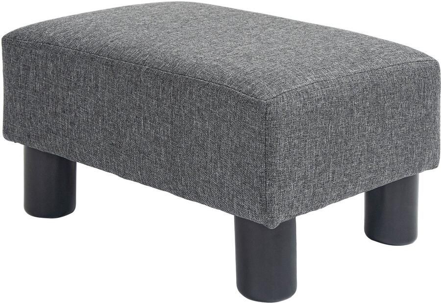 Homcom hocker polyester L40 x B30 x H24 cm donkergrijs