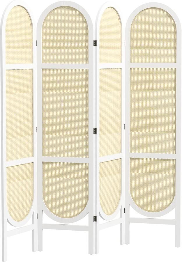 Homcom -kamerverdeler paulowniahout 160x1 7x170cm wit