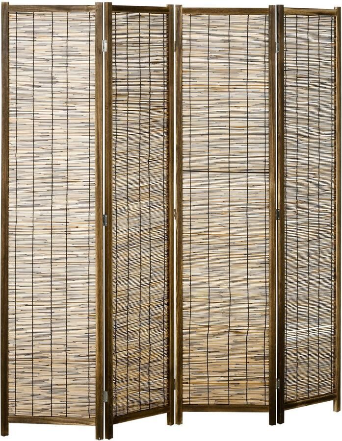 Homcom -kamerverdeler-paulowniahout-160x1 8x170cm-bruin