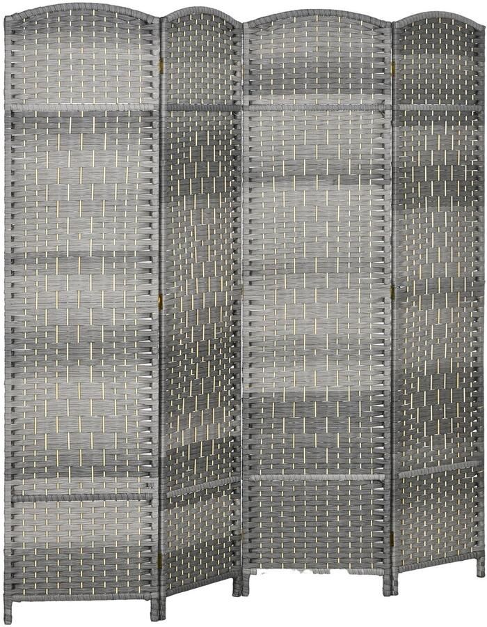 Homcom -kamerverdeler-polypropyleen-180x1 7x180cm-grijs