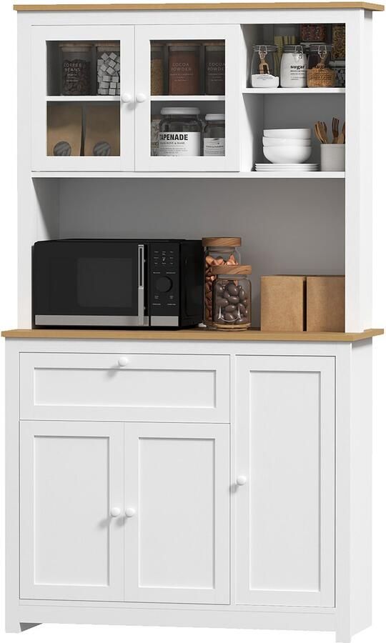 Homcom keukenkast MDF spaanplaat 100L x 40B x 180H cm Wwit