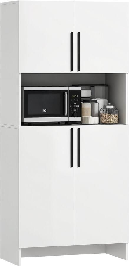 Homcom keukenkast spaanplaat 79L x 40B x 175H cm wit